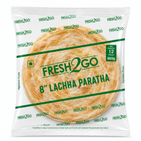 Fresh2Go 8 Inch Frozen Lachha Paratha 12 Pieces Pack