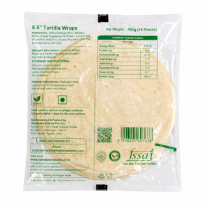 Fresh2Go 8.5 Inch Tortilla Wrap Pack Back