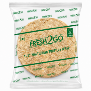 Fresh2Go 11.5 Inch Multigrain Tortilla Wrap 12 Pieces Frozen Pack