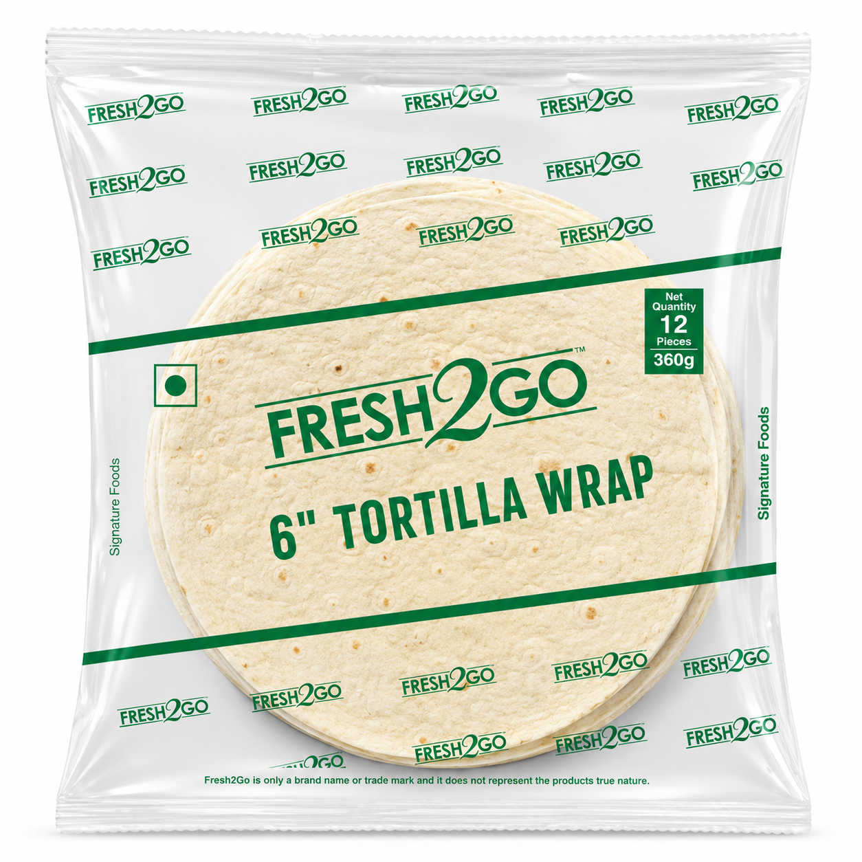 Fresh2Go 6 Inch Frozen Tortilla Wrap Pack