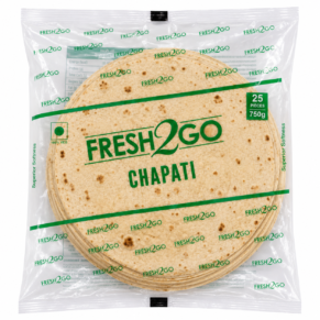 Fresh2Go Frozen Chapati 25 Pieces 750g Pack