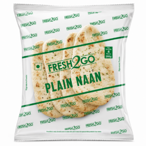 Fresh2Go Frozen Plain Naan 4 Pieces Pack