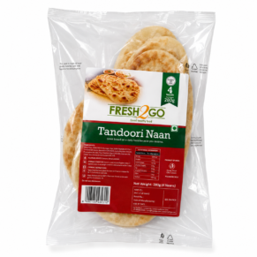Fresh2Go Frozen Tandoori Naan 4 Pieces Pack