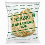Fresh2Go Frozen Garlic & Coriander Naan 4 Pieces Pack
