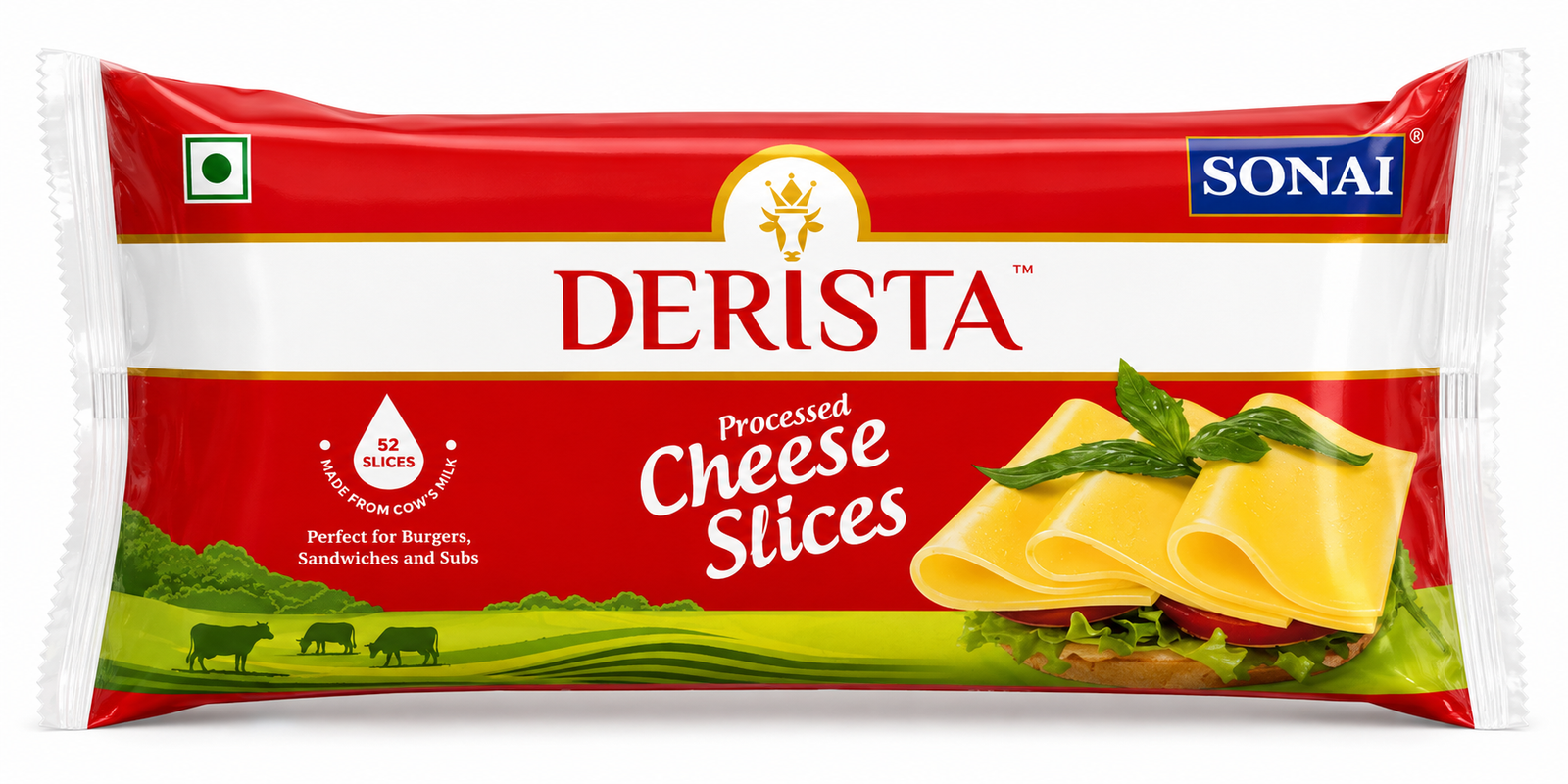 Derista Processed Cheese Slices 52 Slices 780g Pack