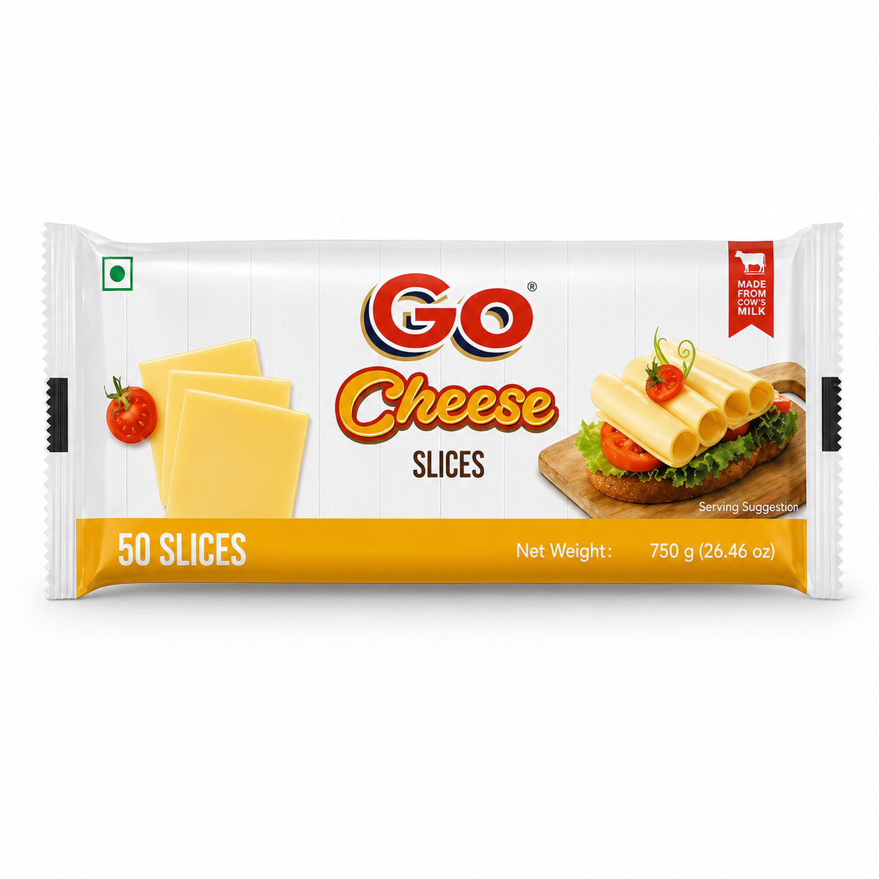 Go Cheese Slices 750g 50 Pieces Pack