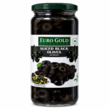 Golden Crown Black Olive Slices 425g Glass Bottle