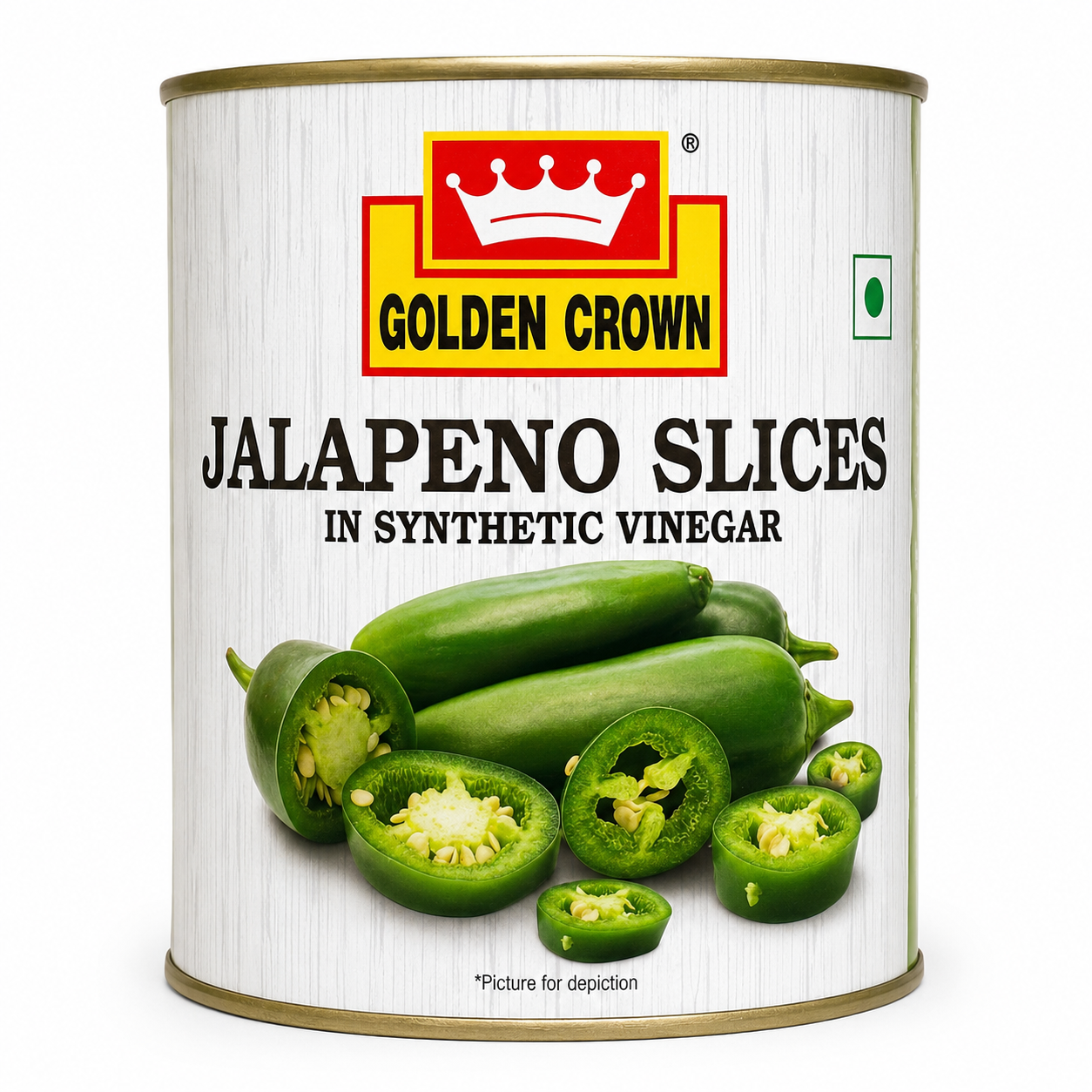 Golden Crown Jalapeño Slices 3kg Can