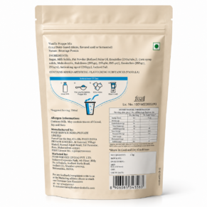 Marimbula Vanilla Frappe Powder 1kg Pack back