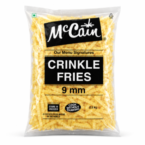 McCain Crinkle Fries 9mm 2.5kg Frozen Pack