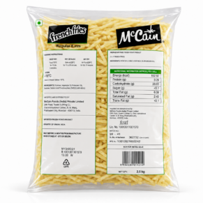 McCain French Fries 6mm 2.5kg Frozen Pack Back