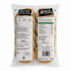 McCain Herb Chilli Potato Patty 1.5kg Frozen Pack Back