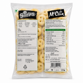 McCain Smiles 1.5kg Frozen Pack Back