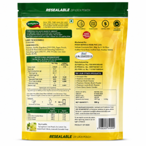 Springburst Lime Seasoning 500g Pack Back